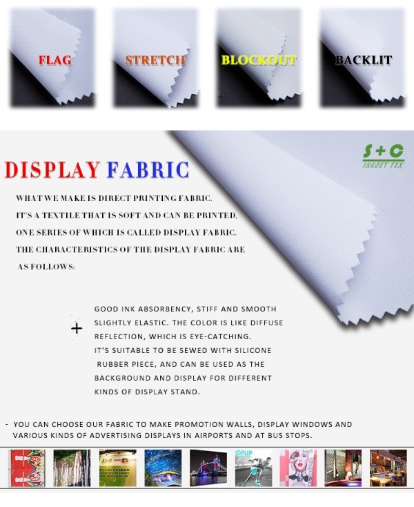 Dye sub display fabric JYDS-06 has good dimensional stability