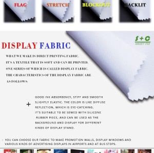 Dye sub display fabric JYDS-13(22)  good dimensional stability