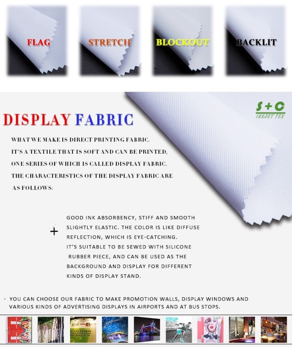 Dye sub display fabric JYDS-13(22)  good dimensional stability