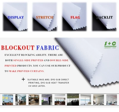 Dye sub blockout fabric JYBO-102 middle layer black yarns