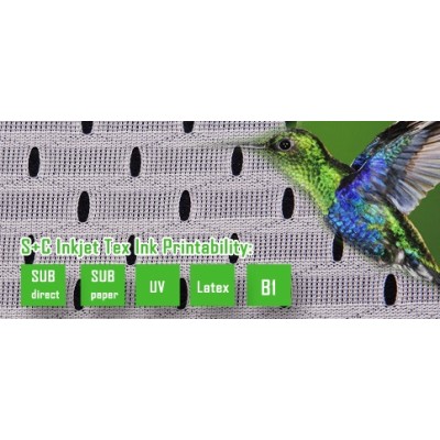 Dye sub mesh fabric 115g knitted JYQC-08 provides slight blockage and shield