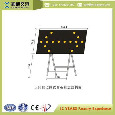 Solar Led Flashing Arrow Sign with Steel Stand