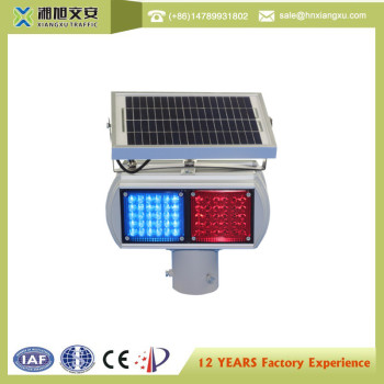 Solar powered Led Aluminum traffic warning light intelligent traffic light