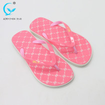 Custom Plastic home fancy girls flip flops china wholesale slipper