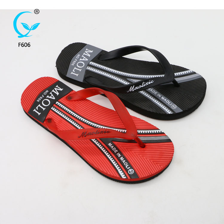 Rubber chappals men custom embroidered slippers china market shoes ...