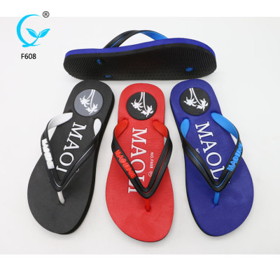 Satin slippers thick sole thong flip flops pvc outdoor  footwear men sandals 2018