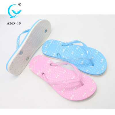 New materials embroider ladies soft light color slippers