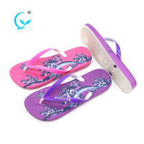 Female fancy wholesale pvc air blown safety flip flops s slippers