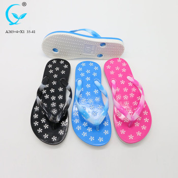 Beach breathable print cheap  jieyang top sale fancy agra ladies chappal women sandals slippers eva wedge flip flops