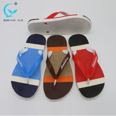 Men breathable flip flops printed new style fancy chappals for man nude beach slippers