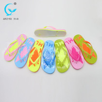 Soft women fancy ladies chappal picture lasar cutting inflatable thong flip flops