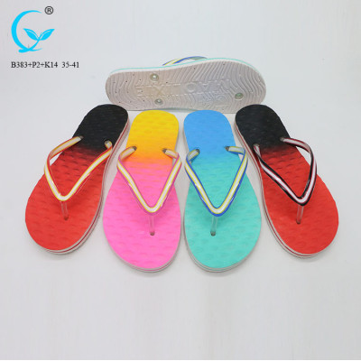Summer pcu shoes in  women slippers monogram strip woman slipper
