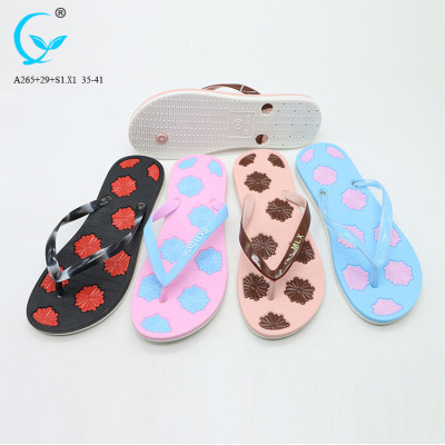 Comfortable lady beach sandal wholesale pvc-slipper china market shoes sandals