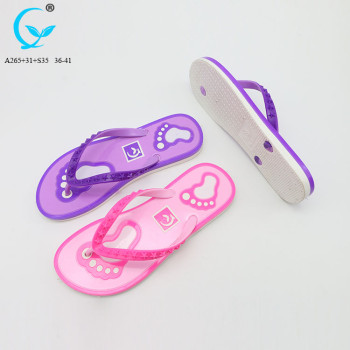 Wholesale sandals beach slippers summer flip flops flat shoes women