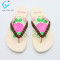PVC glitter strap and printing eva wedge chappal folding slippers beach flip flops