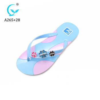 2019 high quality pvc printed plastic flip-flops slipper women sandals