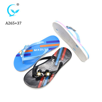 MAOLI Women mix color Flip Flops Flat and non-slip outsole PVC material slippers