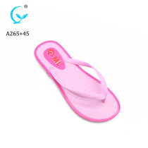 Ladies eva summer beach sandals with sollid plain printing, women pvc slippers and flip flops