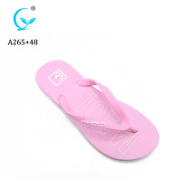 Ladies eva summer beach sandals with sollid plain printing, women pvc slippers and flip flops