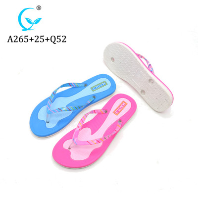 Pvc plain wholesale flip flops sandal for women ladies maoli slippers