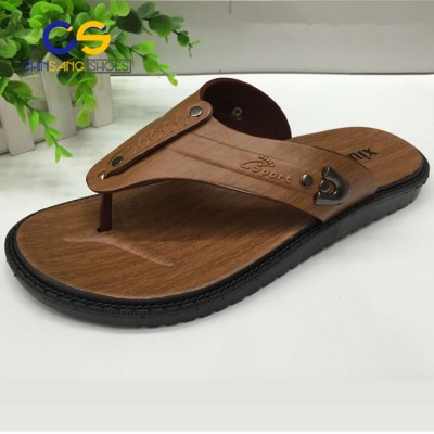 Cheap summer men slipper durable outdoor men flip flops PVC men sandal  beach wholesale