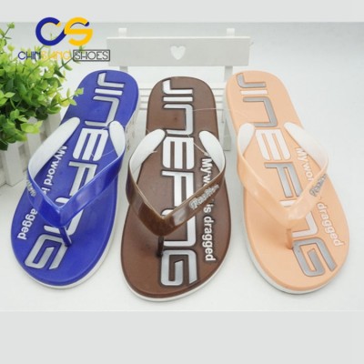 Wholesale cheap flip flops PVC men slipper indoor outdoor sandals  with good quality