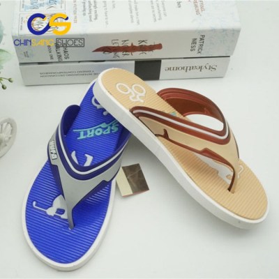 Chinsang PVC men slipper outdoor beach sandals flip flop for men