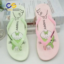 Air blowing PVC women flip flops Summer girls outdoor shoes with low factory price