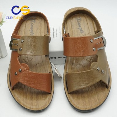 Durable PVC teenager boys and men sandals outdoor beach slipper 31763