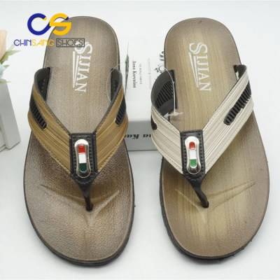 Chinsang durable men PVC flip flops outdoor men slipper 22229