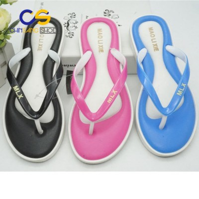 Wholesale cheap PVC women flip flops casual women slippers 22226