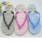 Simple sports stripe women air blowing flip flops PVC slipper for women