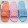 Durable PVC women indoor bathroom slipper with holes