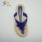 Simple blue PVC women flip flops outdoor beach women slipper shoes