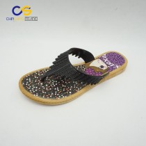 Fancy women slipper shoes shinning outdoor flip flops for women