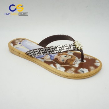 Durable fancy women flip flops flat PVC slipper shoes for women
