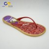 Simple red women air blowing flip flops with factory price