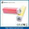 promotion gift OEM colorful lipstick style portable mobile power bank 2500mah