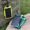 solar dual USB power bank 5000mAh with carabiner portable battery charger customized logo waterproof