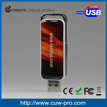 usb pen drive with customized epoxy sticker for giveaways
