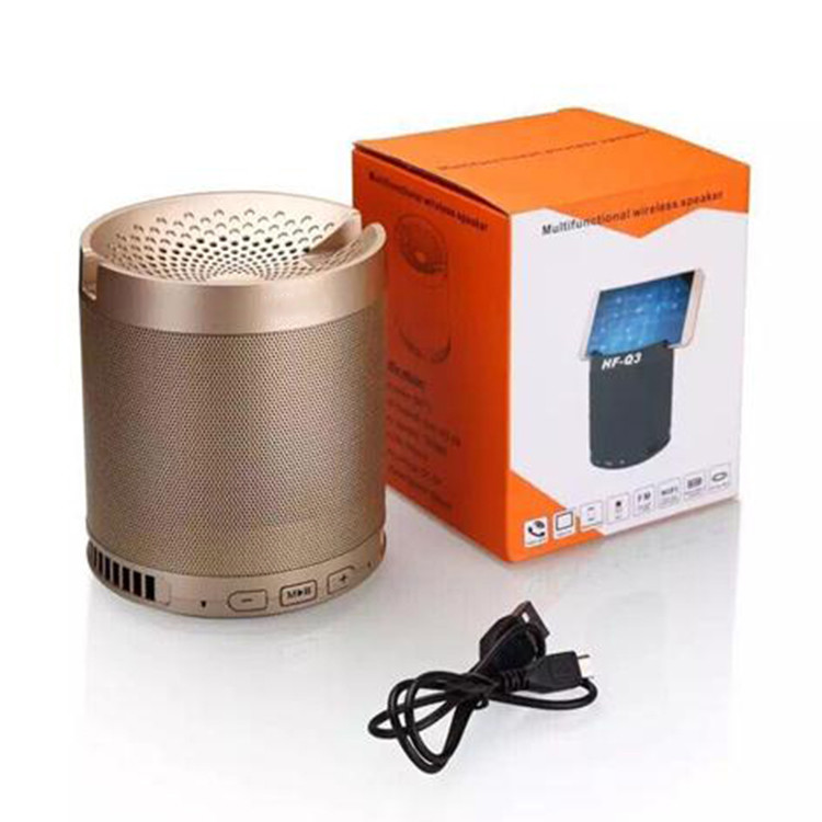multifunctional 5W bluetooth speaker with phone holder, FM radio, hands-free calls, AUX mode