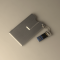 Extractable usb pendrive credit card style in aluminium
