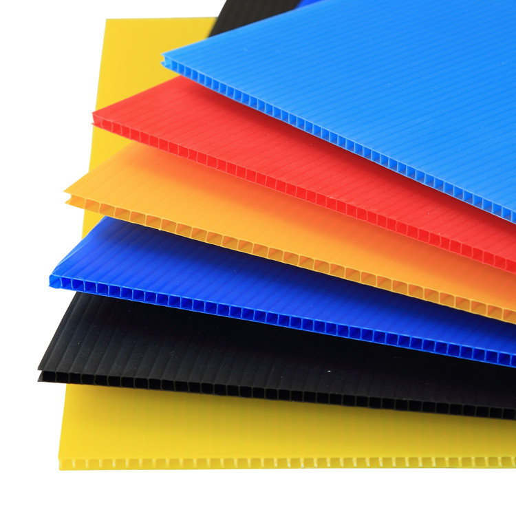 Lightweight PP hollow sheet, corrugated plastic sheet with corona treated, PP  Corrugated Sheet