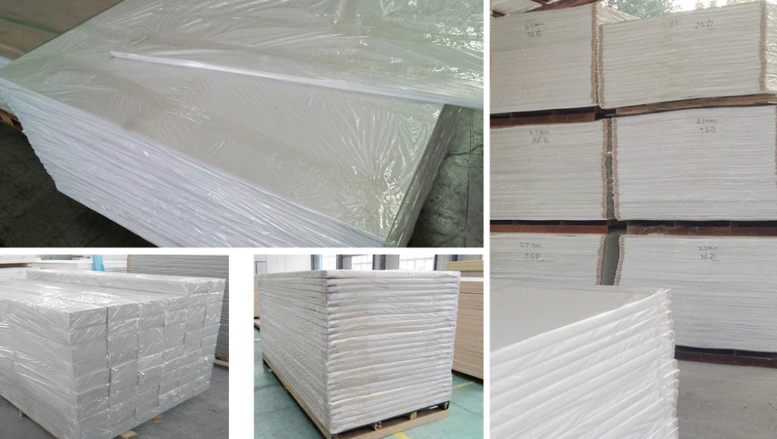 pvc foam board packed by pe bags