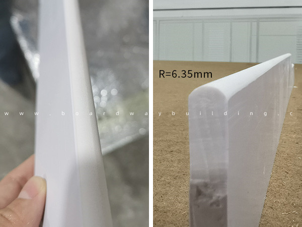 PVC foam board edge R=6.35mm