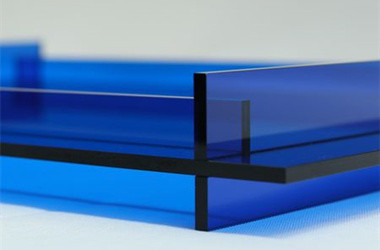Transparent blue acrylic