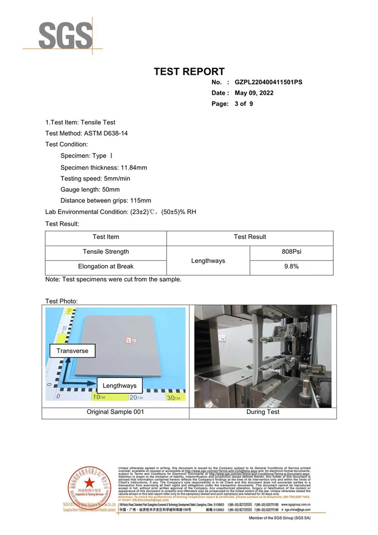 Tensile Strength Testing Report
