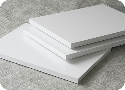 White PVC co-extruded foam board