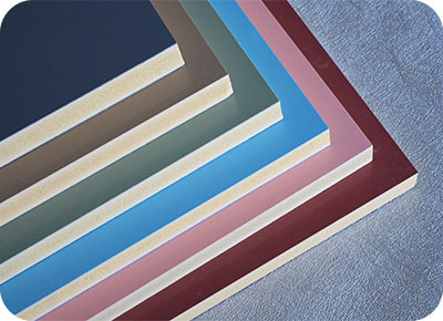 Colored PVC co-extruded foam board