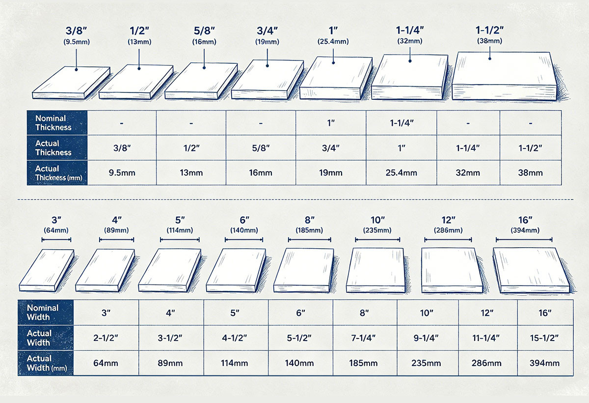 PVC Fascia Board Sizes